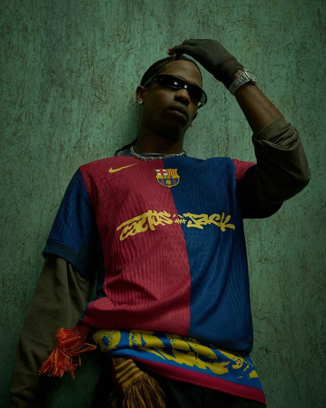 Barcelona Home Travis Scott 24/25 Torcedor Nike - Grená