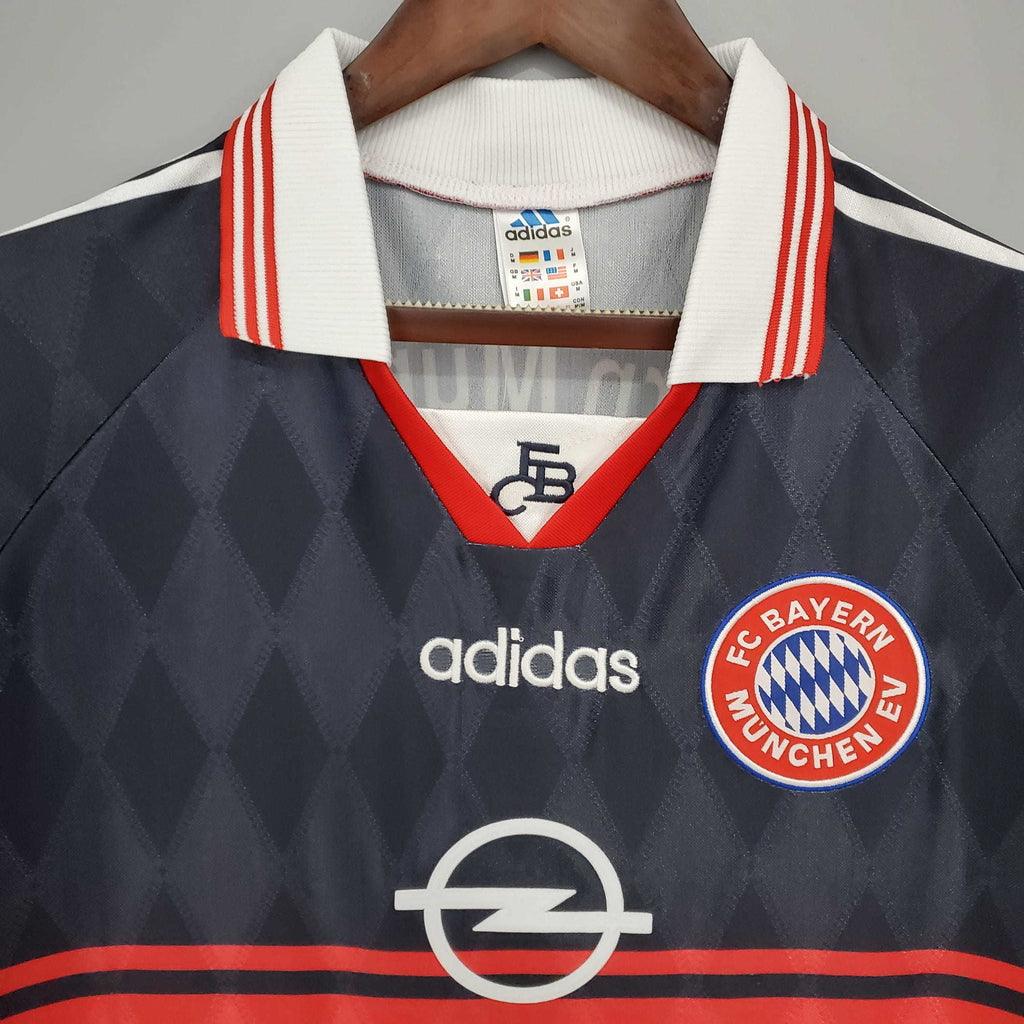 Bayern de Munique Retrô 1997/1999 Adidas - Azul Escuro e Vermelho
