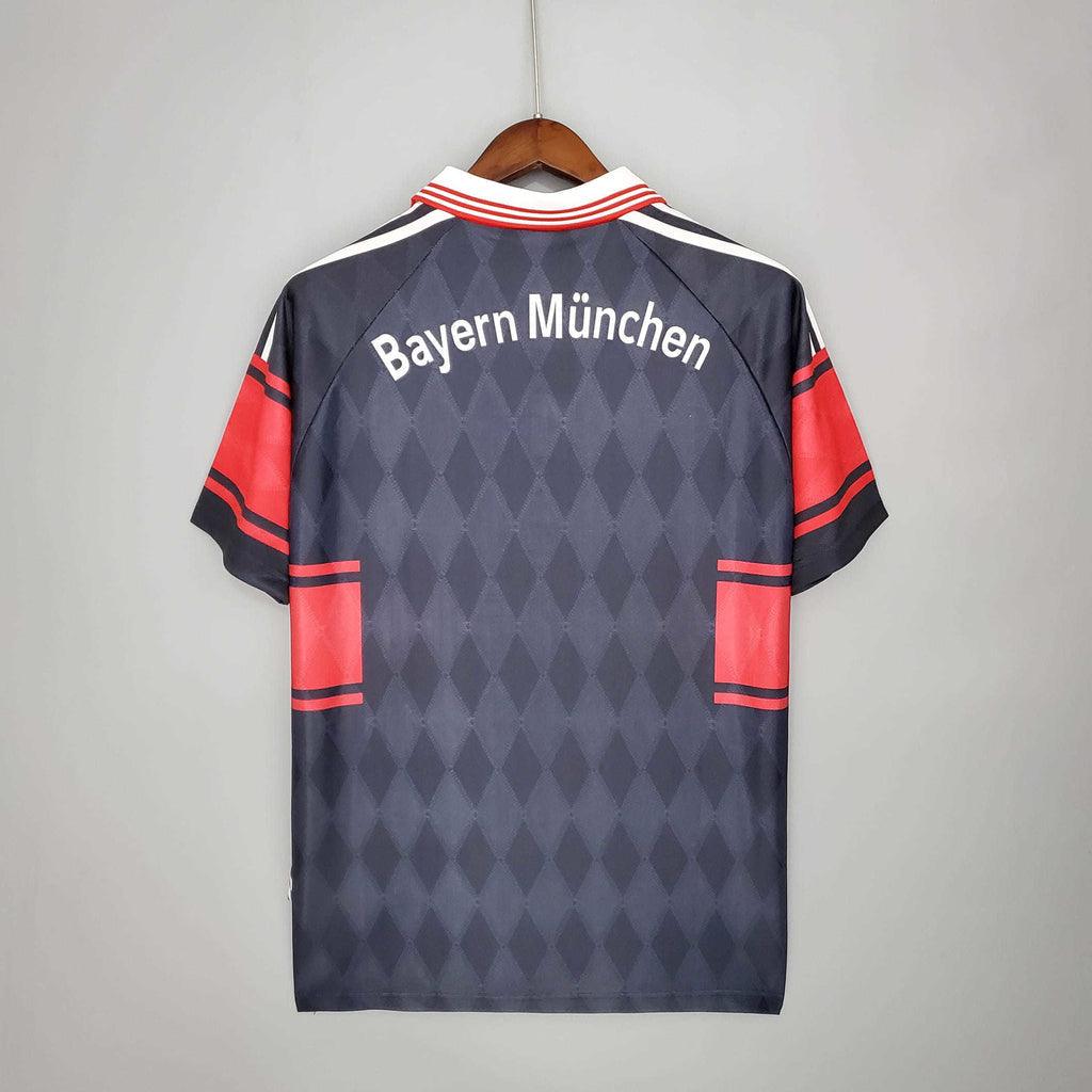 Bayern de Munique Retrô 1997/1999 Adidas - Azul Escuro e Vermelho