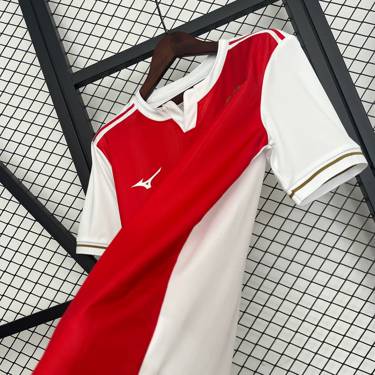 Monaco Home 25/26 Torcedor Mizuno - Vermelha e Branca