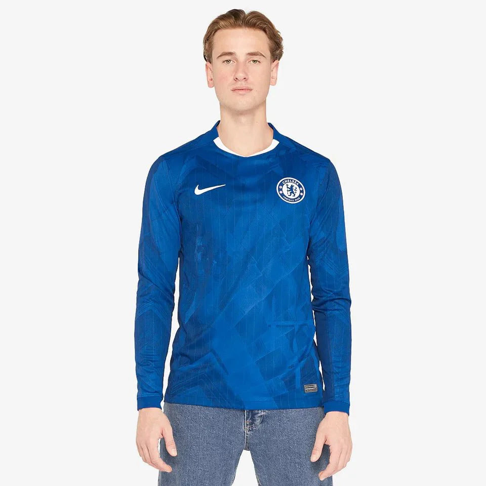 Chelsea Home 25/26 Torcedor Nike Manga Longa - Azul