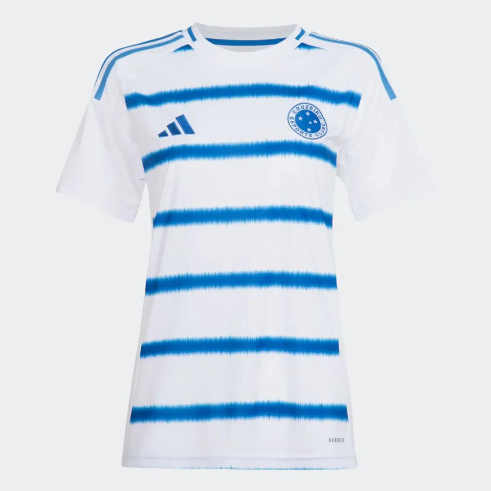 Cruzeiro Away 25/26 Adidas Feminina - Branca