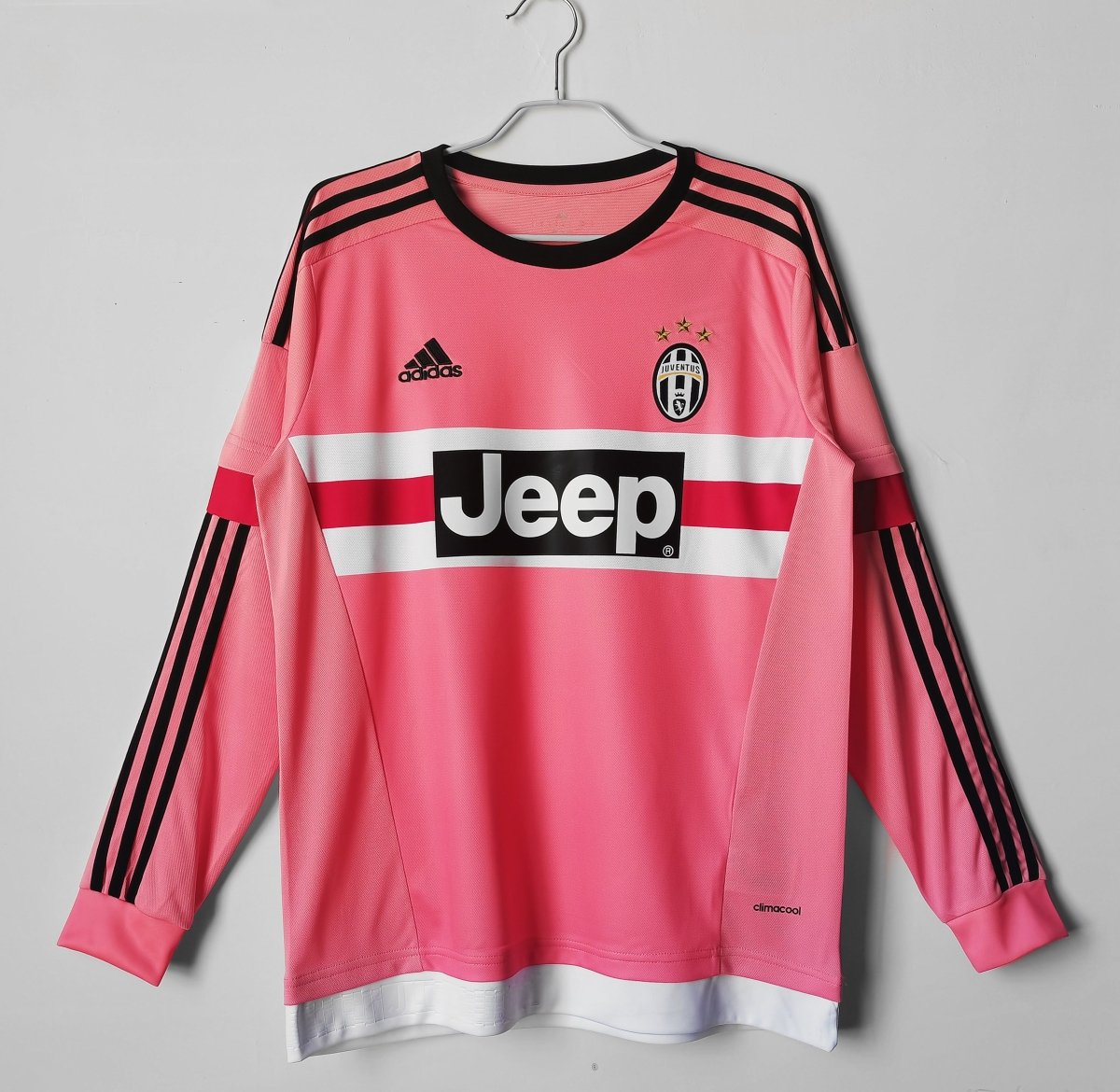 Juventus Away 2015 Retrô  Adidas Manga longa - Rosa