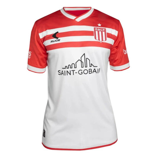 Estudiantes Away 25/26 Torcedor Ruge - Branco e Vermelho