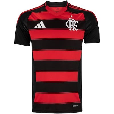 Flamengo Home 25/26 Torcedor Adidas Masculina - Vermelho e Preto