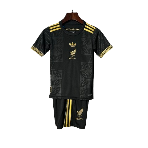 Kit Infantil México Edição Especial 25/26 - Preto e Dourado