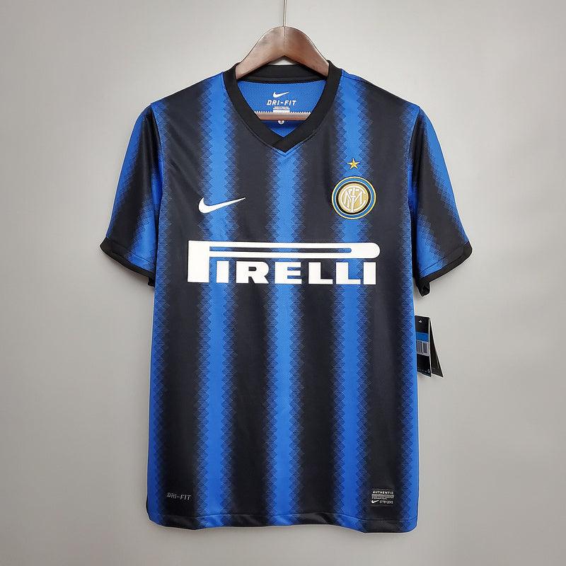 Inter de Milão Home Retrô 10/11 Nike - Azul e Preta