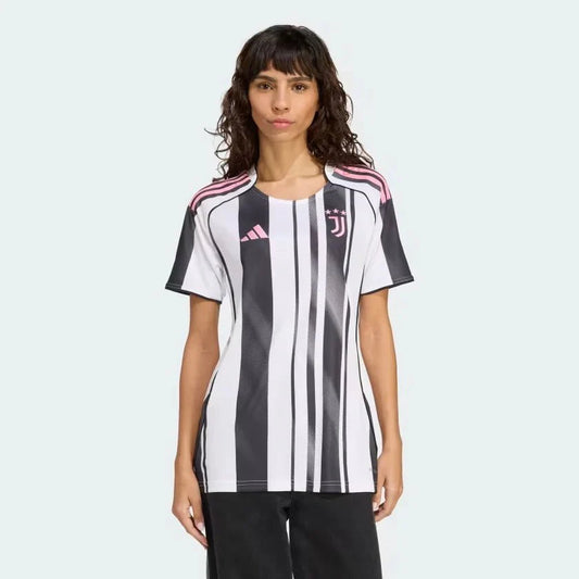 Juventus Home 25/26 Feminina Adidas  - Preto e Branco