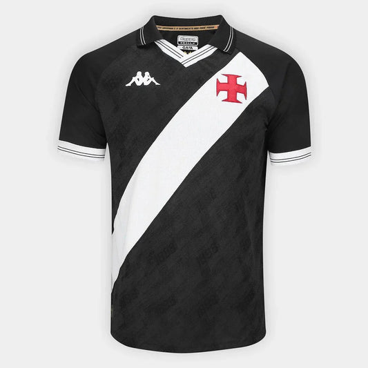 Vasco da Gama Home 25/26 Torcedor Kappa Masculino - Preto