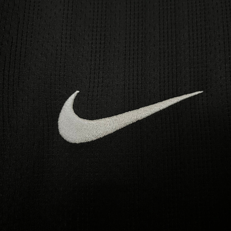 Manchester United Away 07/08 Retrô Nike - Preta