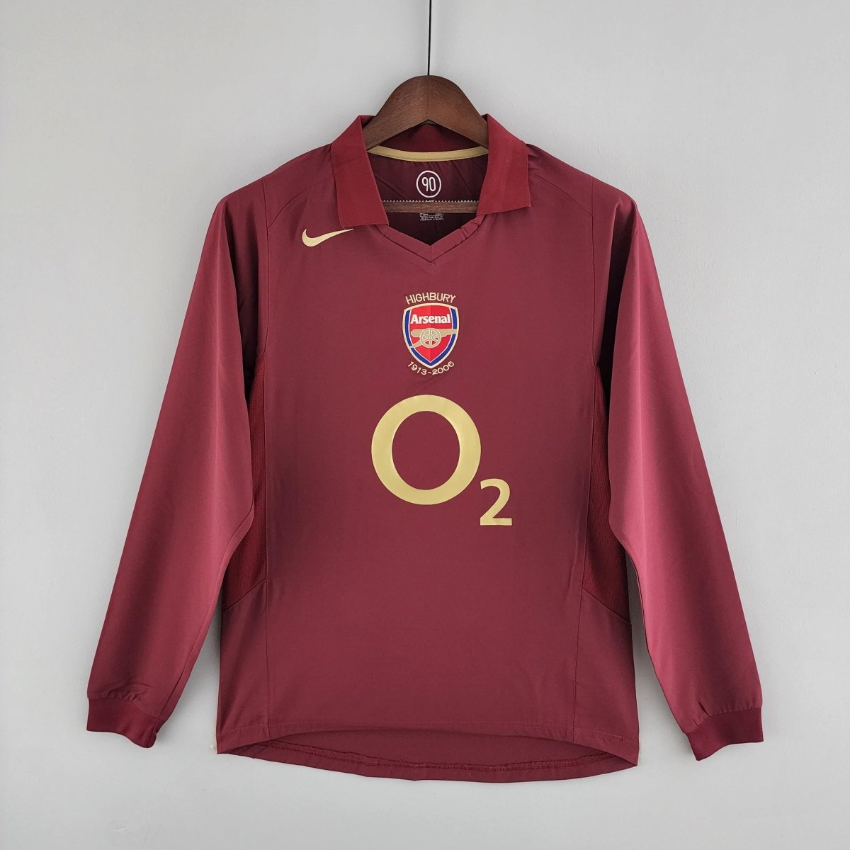 Arsenal Away Retro Manga Longa 05/06 Nike - Bordo