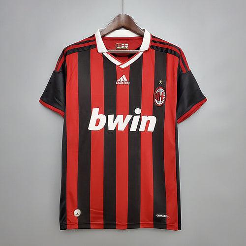 Milan Home Retrô 09/10 Adidas - Vermelha e Preta