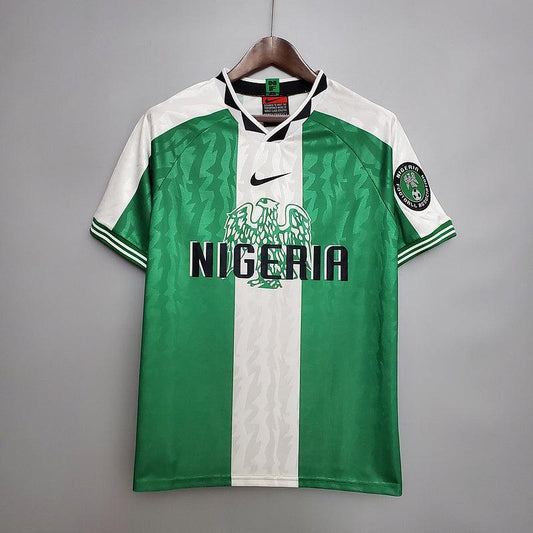 Nigéria Home Retrô 1996 Nike - Verde e Branca