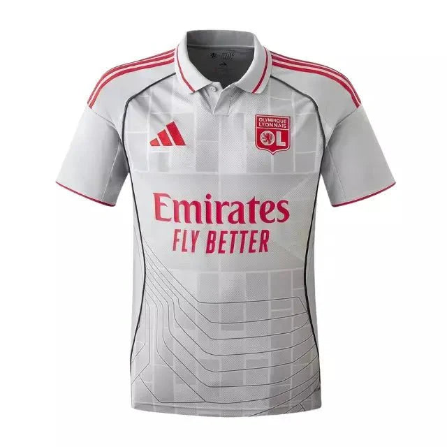 Lyon Third 25/26 Torcedor Adidas - Cinza