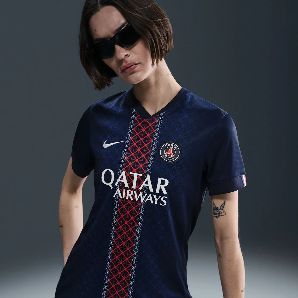 PSG Home 25/26 Feminino Nike - Vermelho e Azul