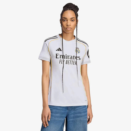 Real Madrid Home 25/26 Feminina Adidas  - Branca