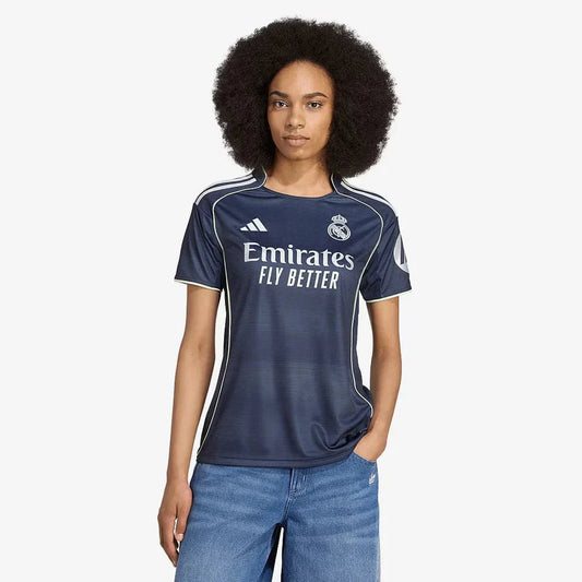 Real Madrid Away Adidas Feminino 25/26 - Cinza Escuro