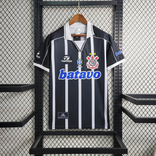 Corinthians Retrô Away 1999 Topper Masculina - Preta e Branca
