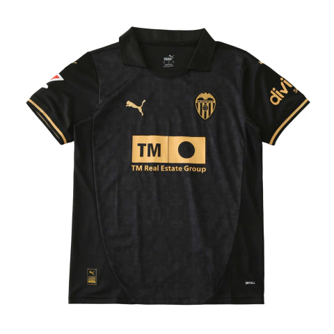 Valencia Away 24/25 Torcedor Puma - Preta e Dourada
