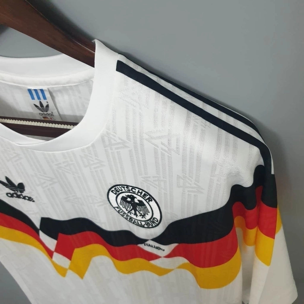 Alemanha Home Retrô 1990 Masculino Adidas - Branca