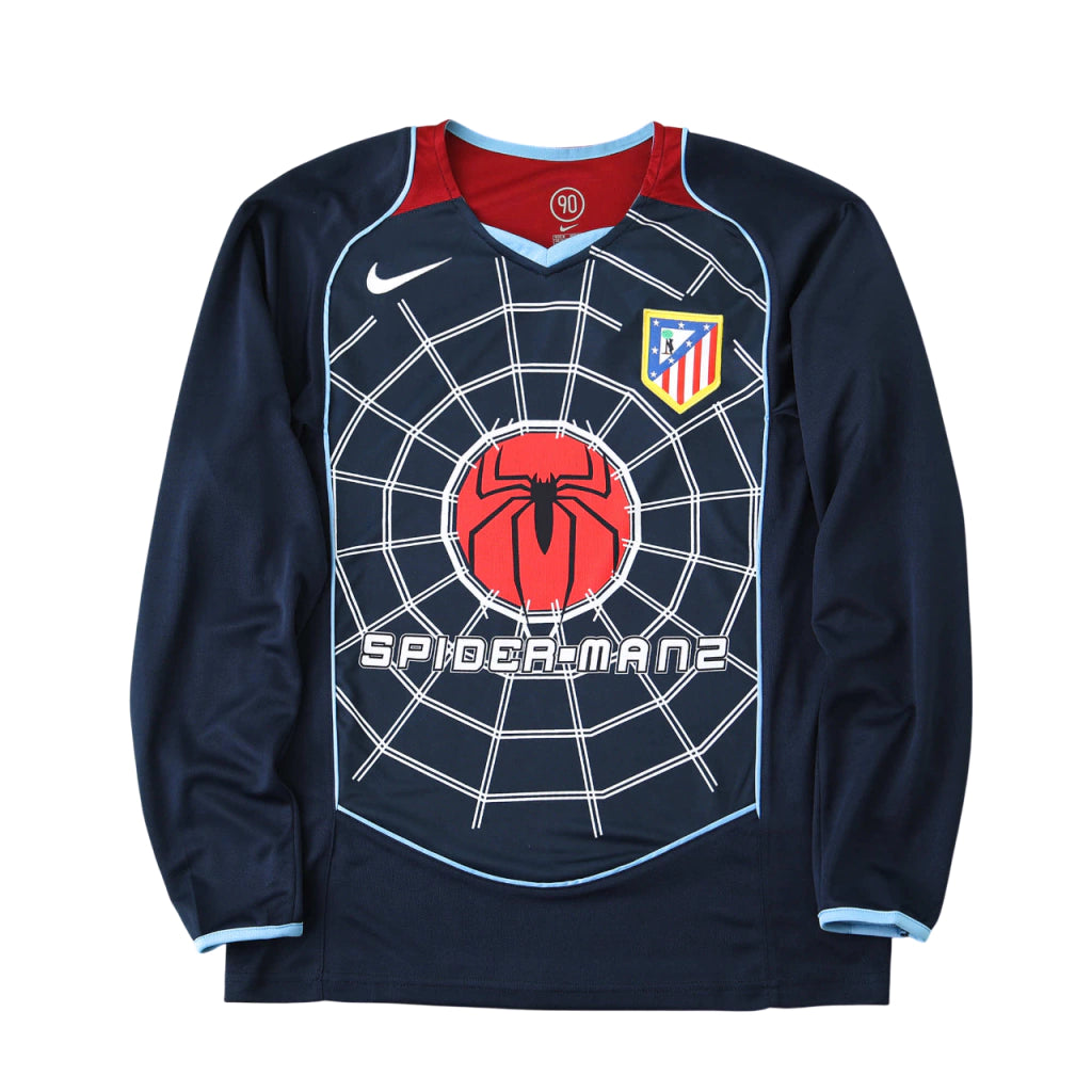 Atlético de Madrid Away Retrô Manga Longa 04/05 Nike - Azul Escuro