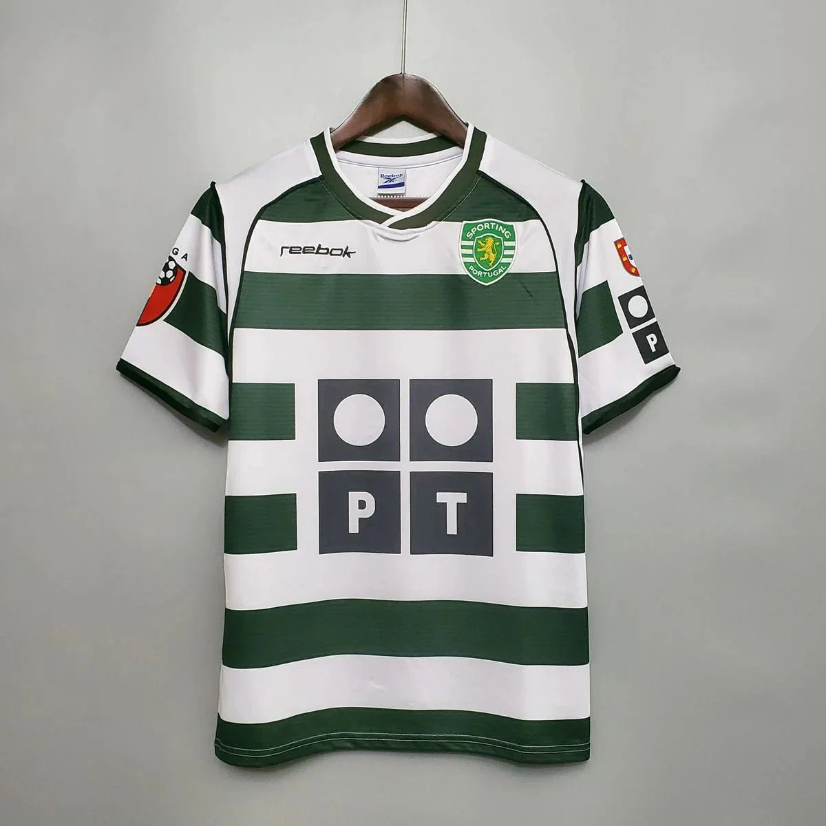 Sporting Home Retrô 02/03 Reebok - Verde e Branco