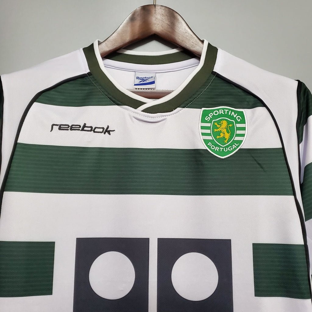 Sporting Home Retrô 02/03 Reebok - Verde e Branco