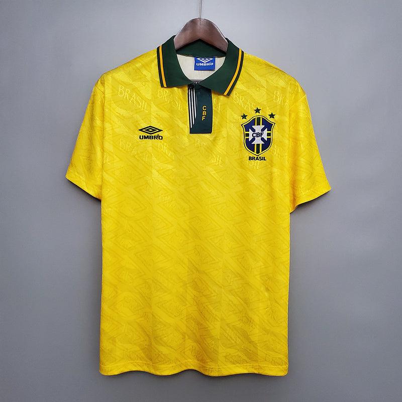 Brasil Home Retrô 1991/1993 Umbro - Amarela