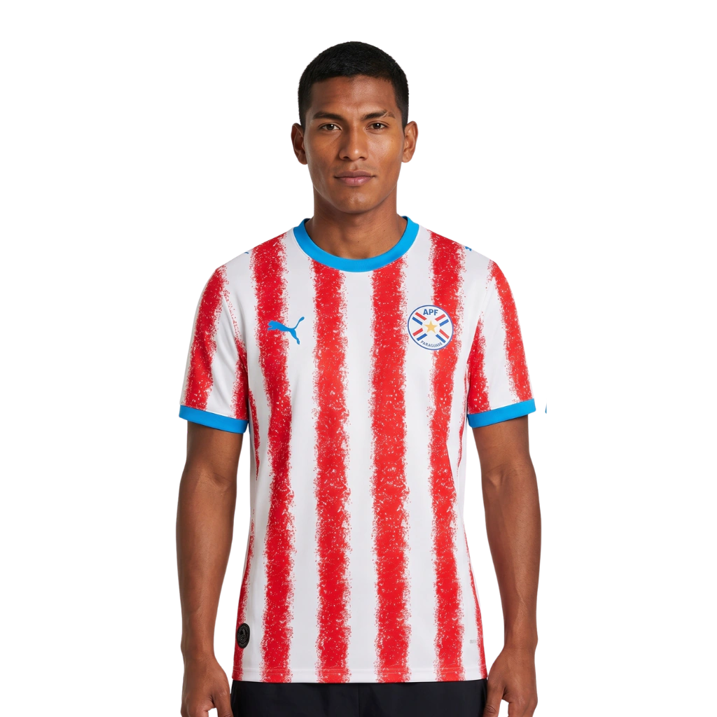 Paraguai Home 26/27 Torcedor Puma - Branco e Vermelho