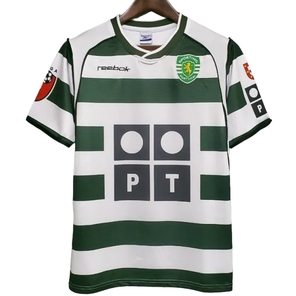 Sporting Home Retrô 02/03 Reebok - Verde e Branco