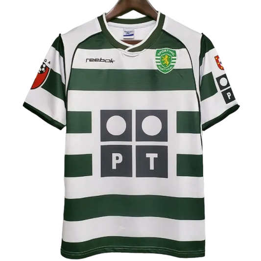 Sporting Home Retrô 02/03 Reebok - Verde e Branco