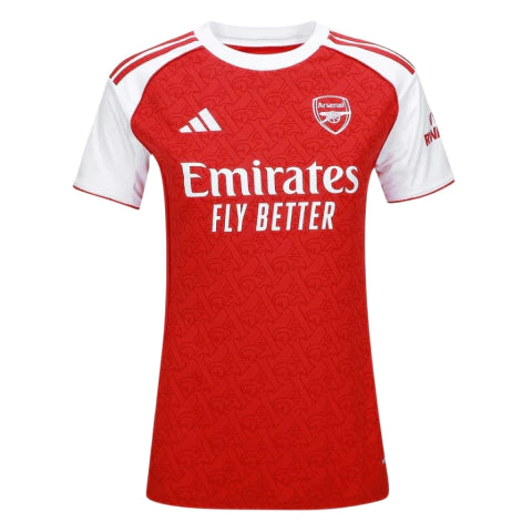 Arsenal Home 25/26 Feminina Adidas - Vermelha e Branca