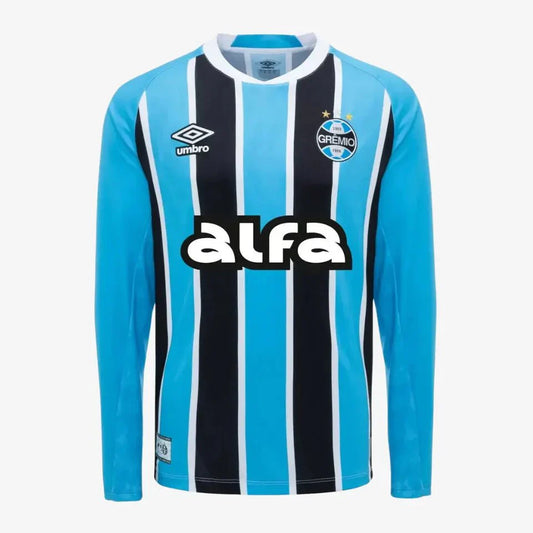 Grêmio Home 25/26 Manga Longa Torcedor Masculino - Tricolor