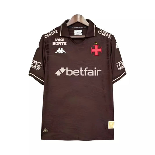 Vasco Third 25/26 Torcedor Com Patrocínios  - Marrom