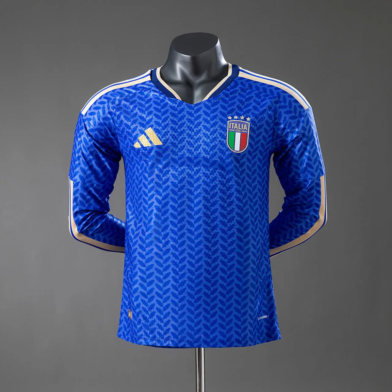 Itália Home Manga Longa 26/27 Masculina Jogador Adidas - Azul