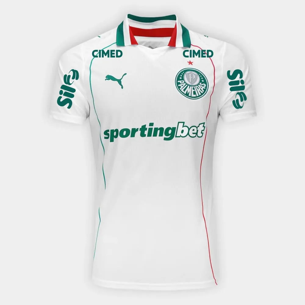 Palmeiras Away 26/27 Torcedor Com Patrocínios Puma - Branca