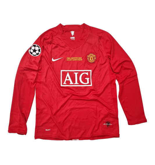 Manchester United Home 07/08 Manga Longa Nike - Vermelha