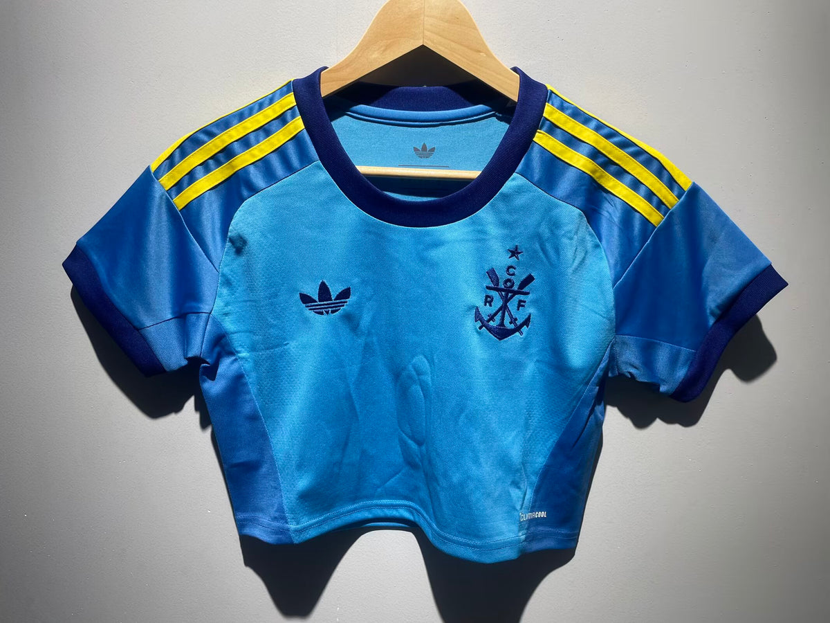 Flamengo Goleiro 26/27 Cropped Adidas Torcedor Feminino - Azul