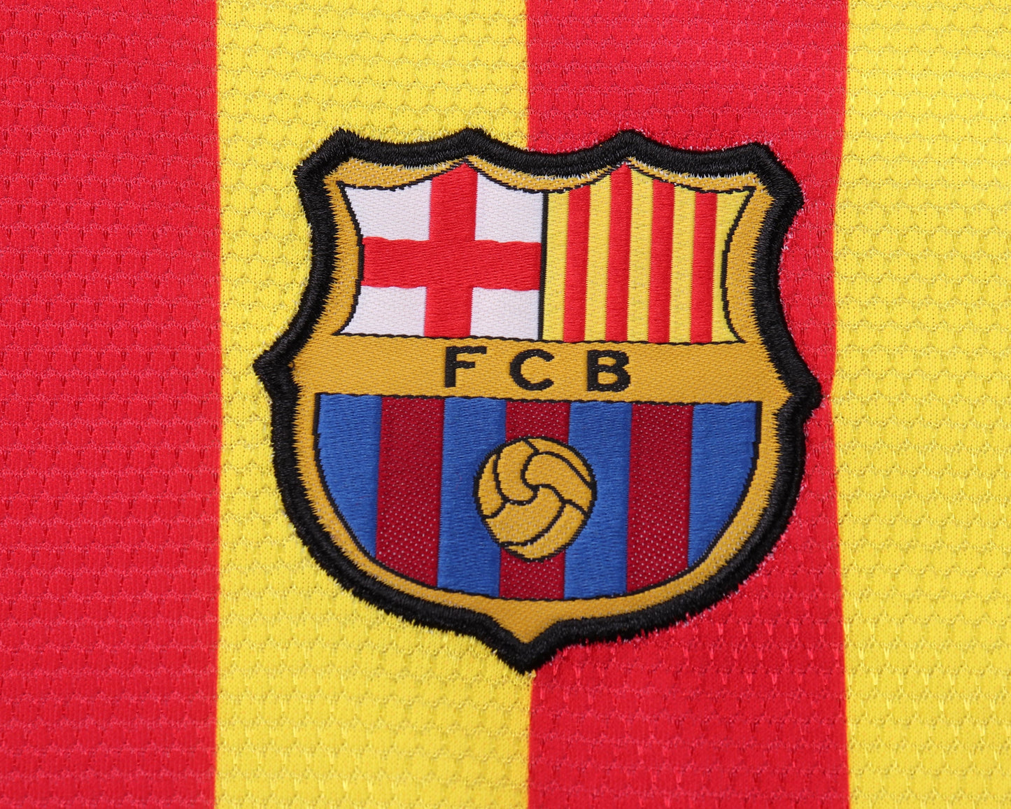 Kit Infantil Barcelona Away Retrô 14/15 - Amarelo e Laranja