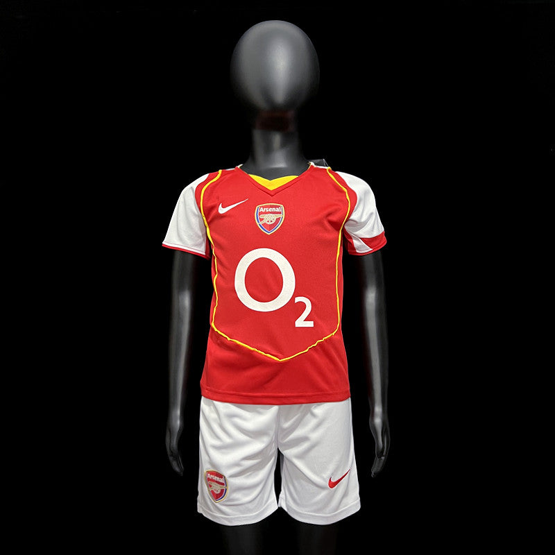 Kit Infantil Arsenal Home Retrô 02/03 - Vermelho