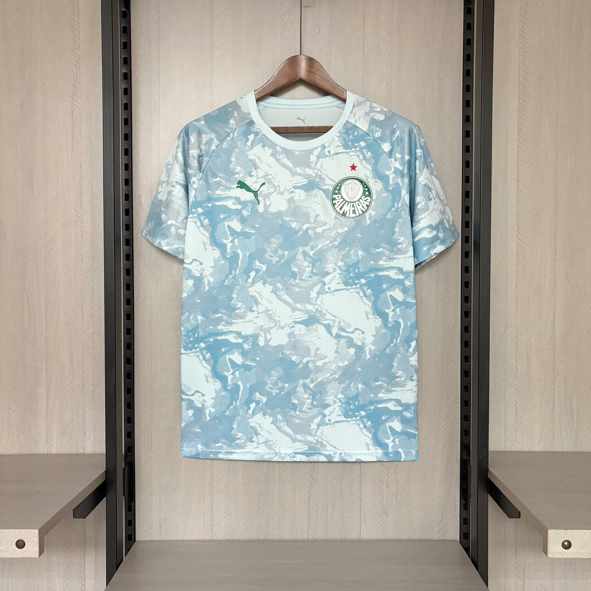 Palmeiras Pré Jogo  26/27 Masculino Torcedor Puma - Azul Claro