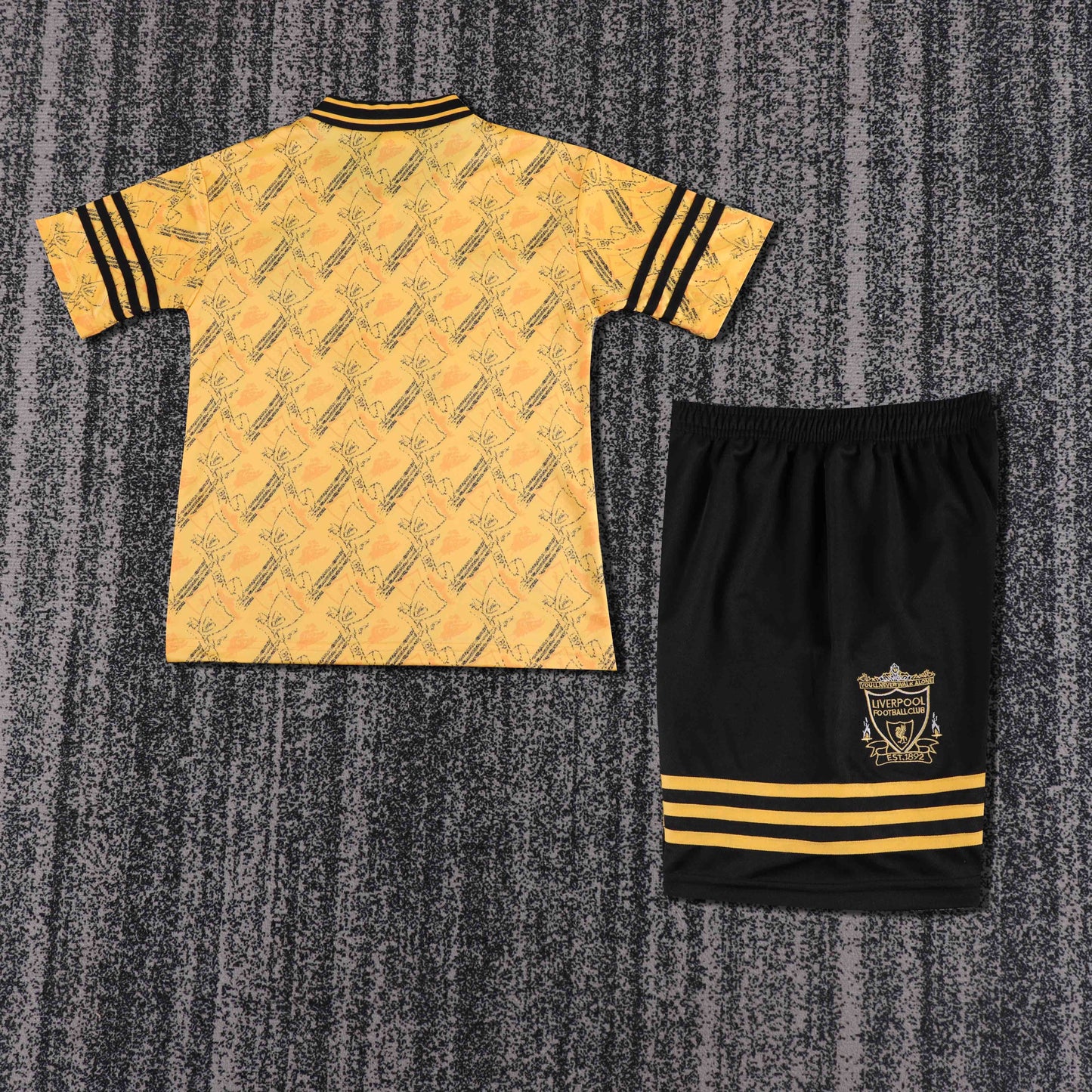 Kit Infantil Liverpool Third Retrô 94/95 Reebok - Amarelo