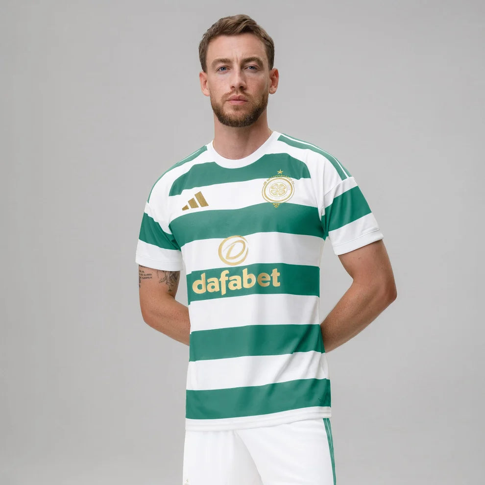 Celtic Home 26/27 Torcedor Adidas Masculina - Branco e Verde