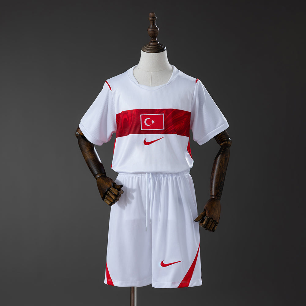 Kit Infantil Turquia Away 26/27 - Branco e Vermelho