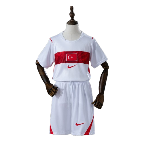 Kit Infantil Turquia Away 26/27 - Branco e Vermelho