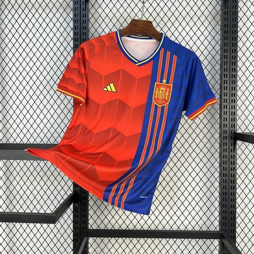 Espanha Edição Especial 25/26 Masculino Adidas Torcedor - Vermelho e Azul