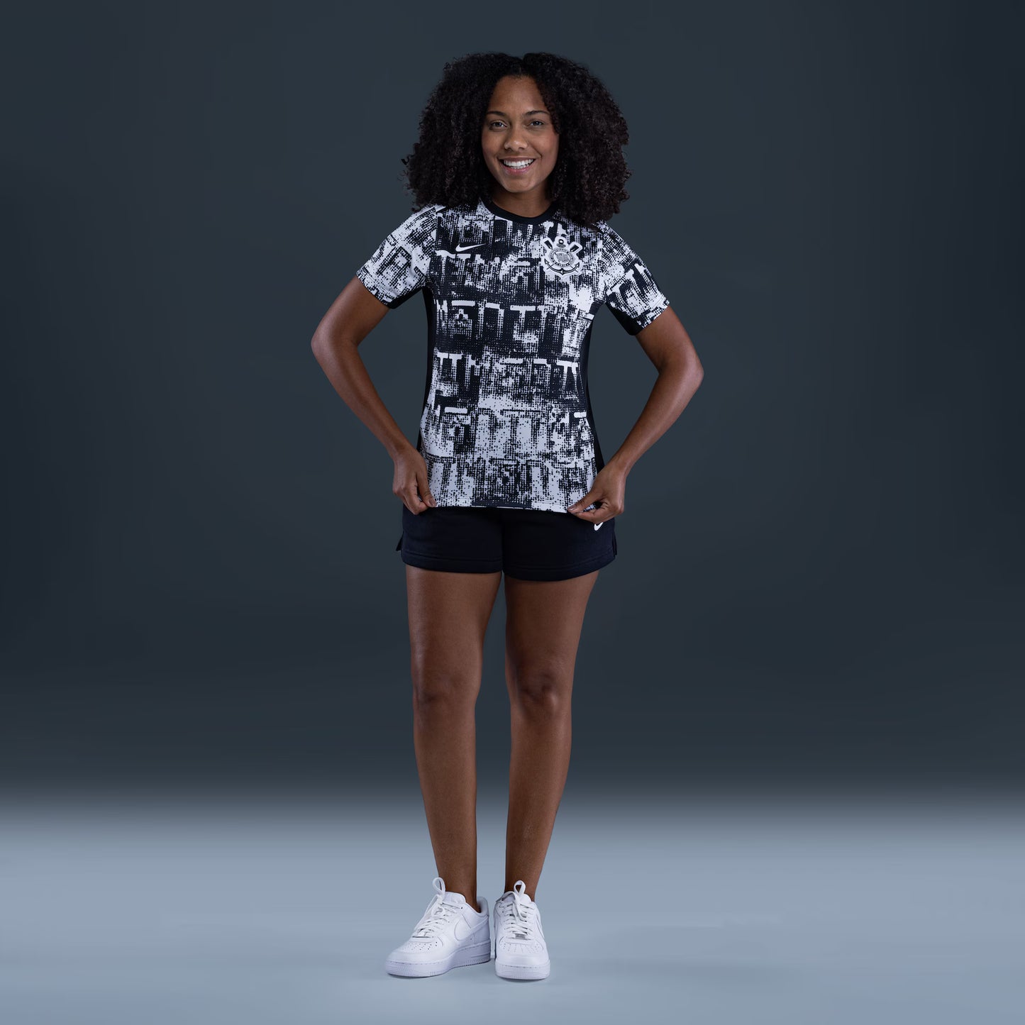 Corinthians Pré-Jogo 26/27 Nike Feminina - Branca e Preta