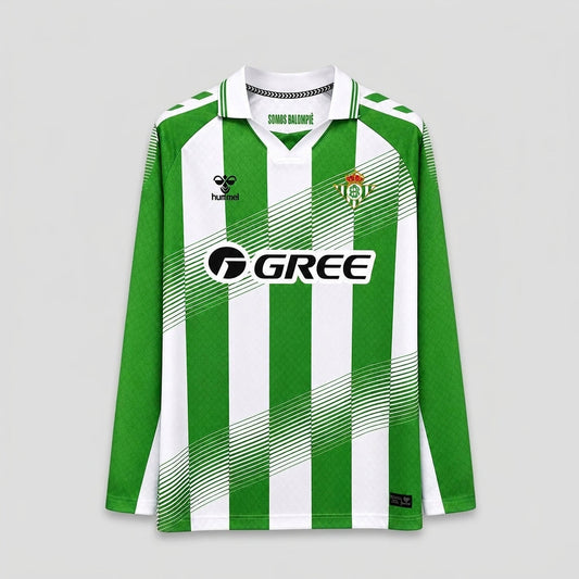 Real Bétis Home 26/27 Manga Longa Hummel - Branca e Verde