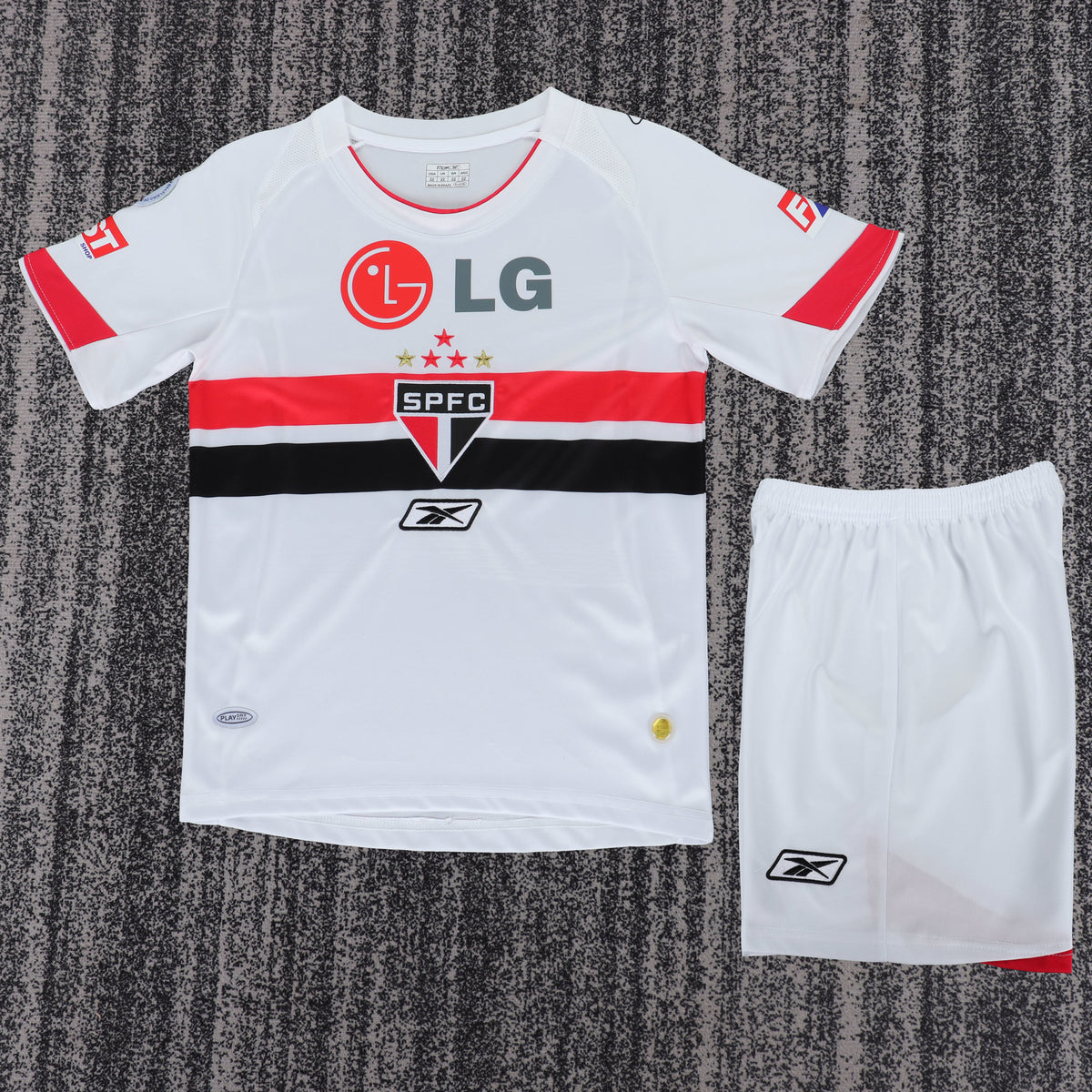 Kit Infantil São Paulo Retro Home 2005 Reebok - Branca