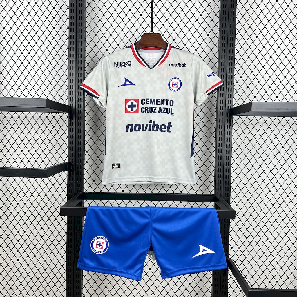 Kit Infantil Cruz Azul Away 25/26  - Cinza
